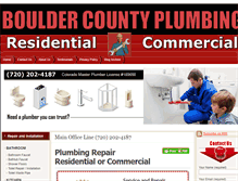 Tablet Screenshot of bouldercountyplumbing.com